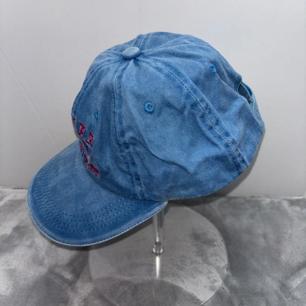 ESY Aruba One Happy Island Baseball Cap Men's Blue Pink Cotton One Size